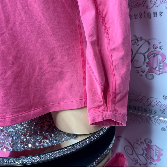 Nike dri fit running sweater pull over hoodie half zip up pink soft buttery y2k - Picture 7 of 16